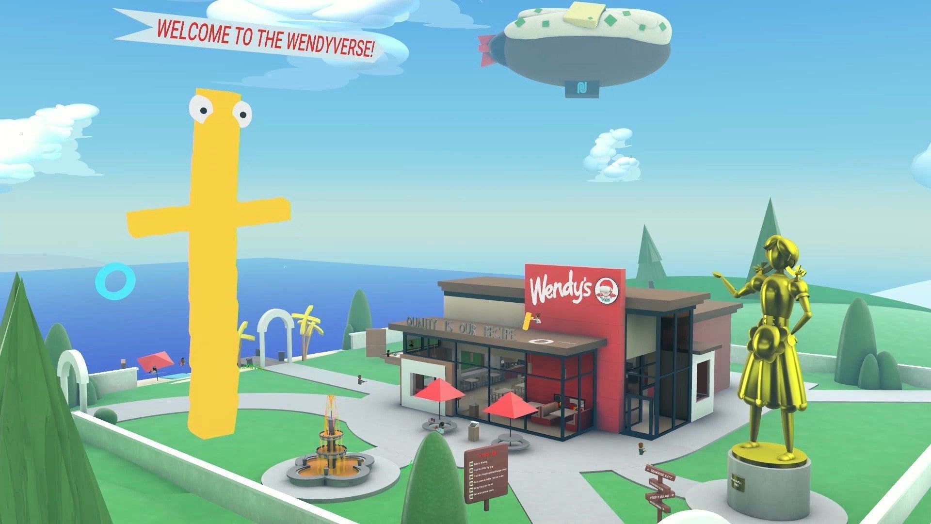 A screenshot of the Wendyverse virtual restaurant