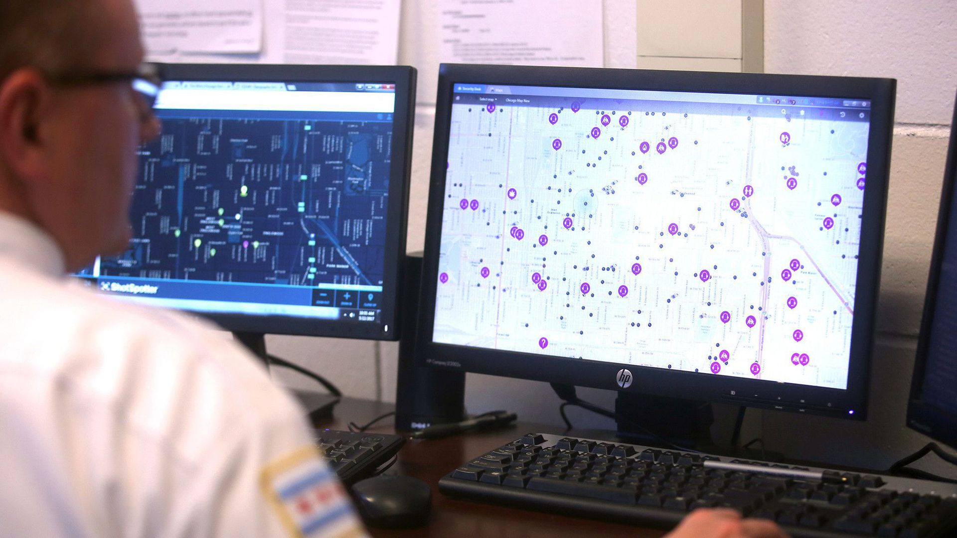 Cop on a computer