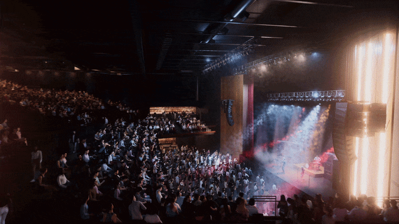 Views of the main stage