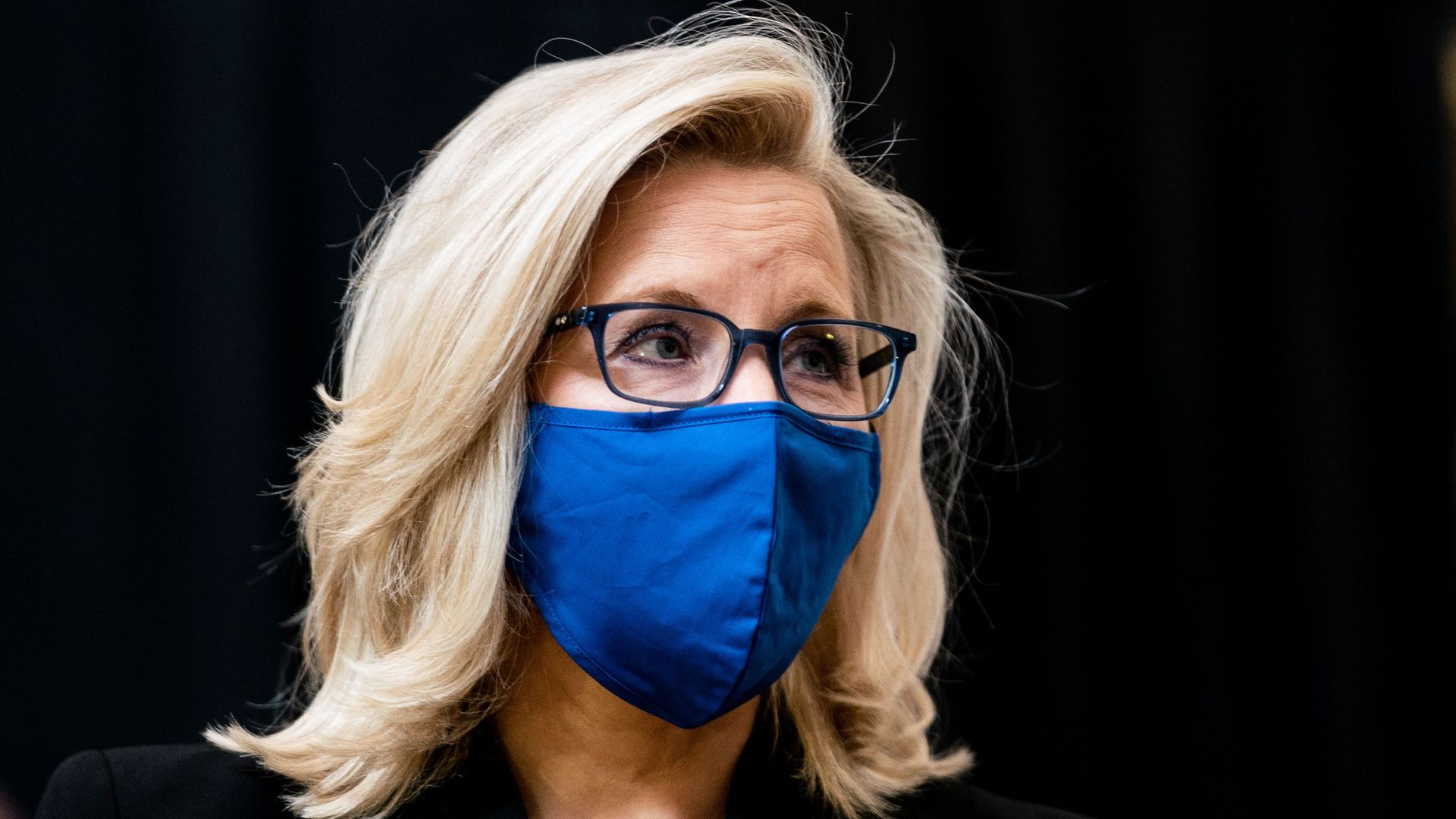 Rep. Liz Cheney is seen amid Wednesday's debate about her continuing to be the No. 3 official in the House Republican caucus.