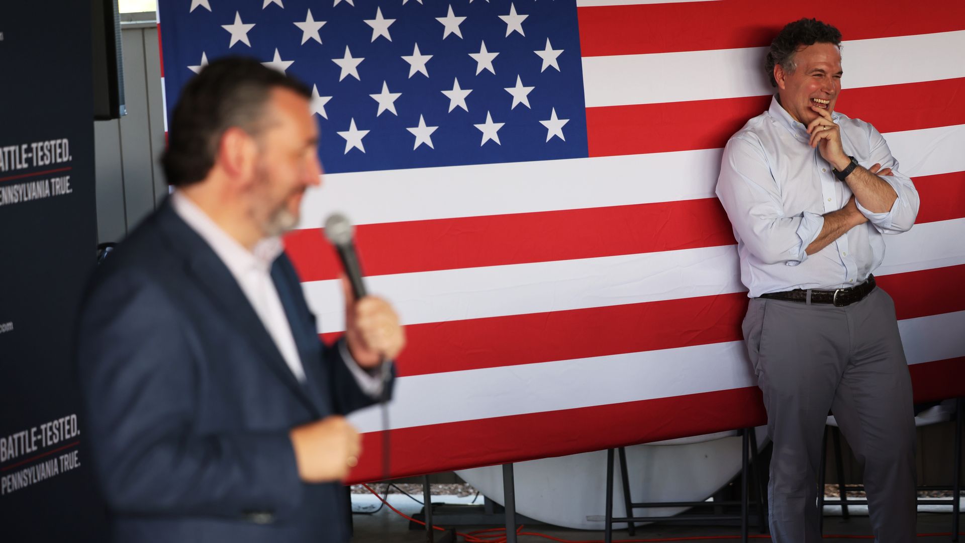 Sen. Ted Cruz is seen campaigning for Pennsylvania Senate candidate David McCormick.