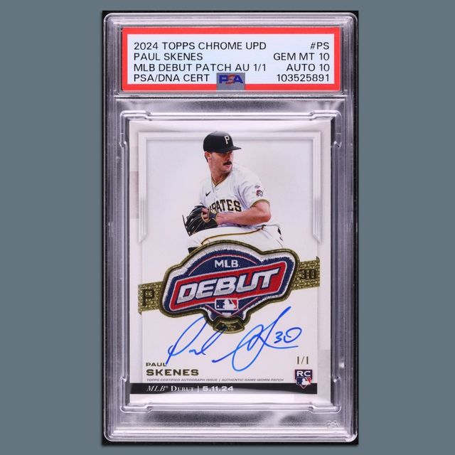 rare paul skenes rookie card From Topps Sells for Record Amount at Auction Paul Skenes MLB Debut Patch