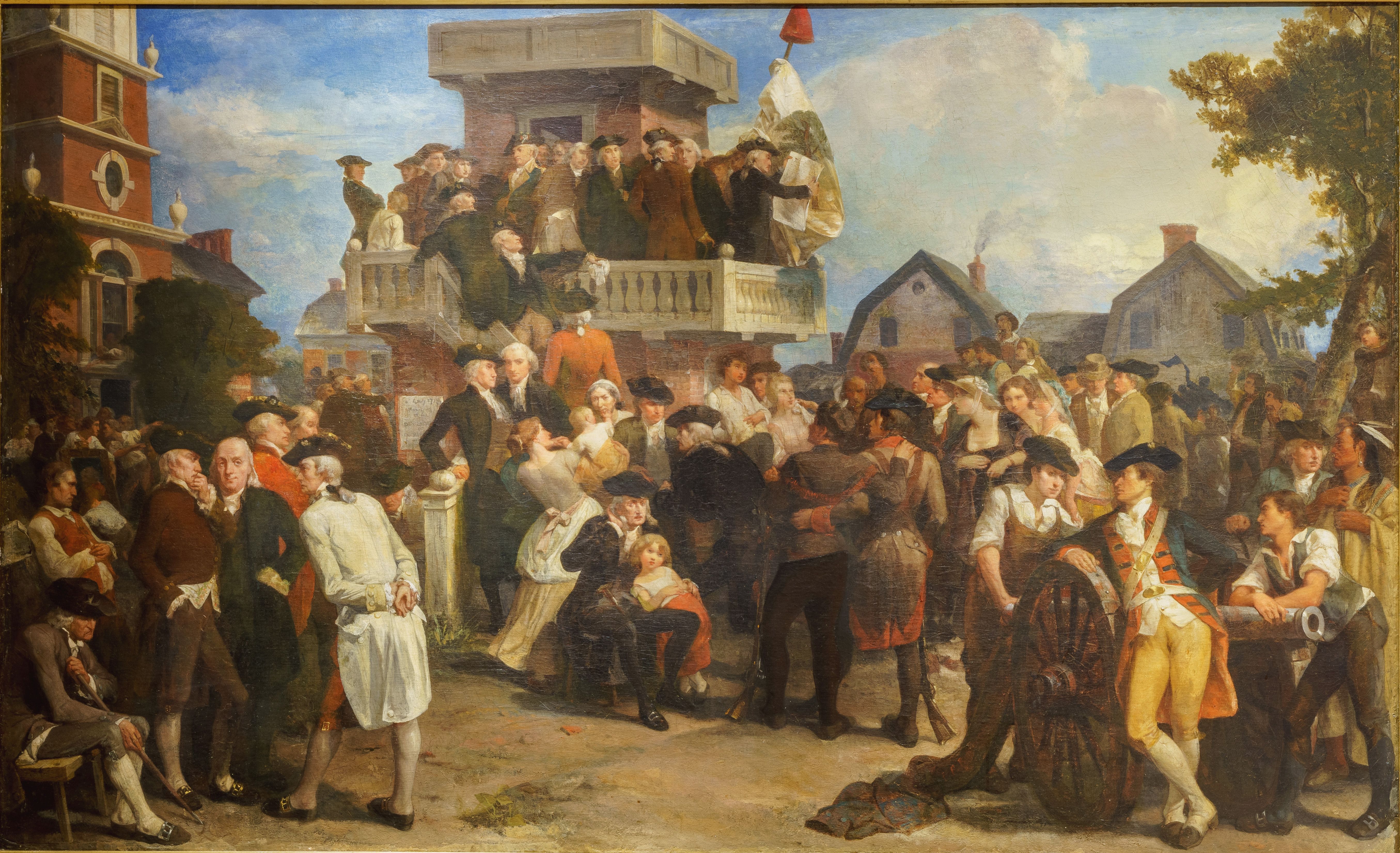 The First Reading of the Declaration of Independence. Painting by Peter Frederick Rothermel, 1867. Credit: Courtesy of Founding Forward