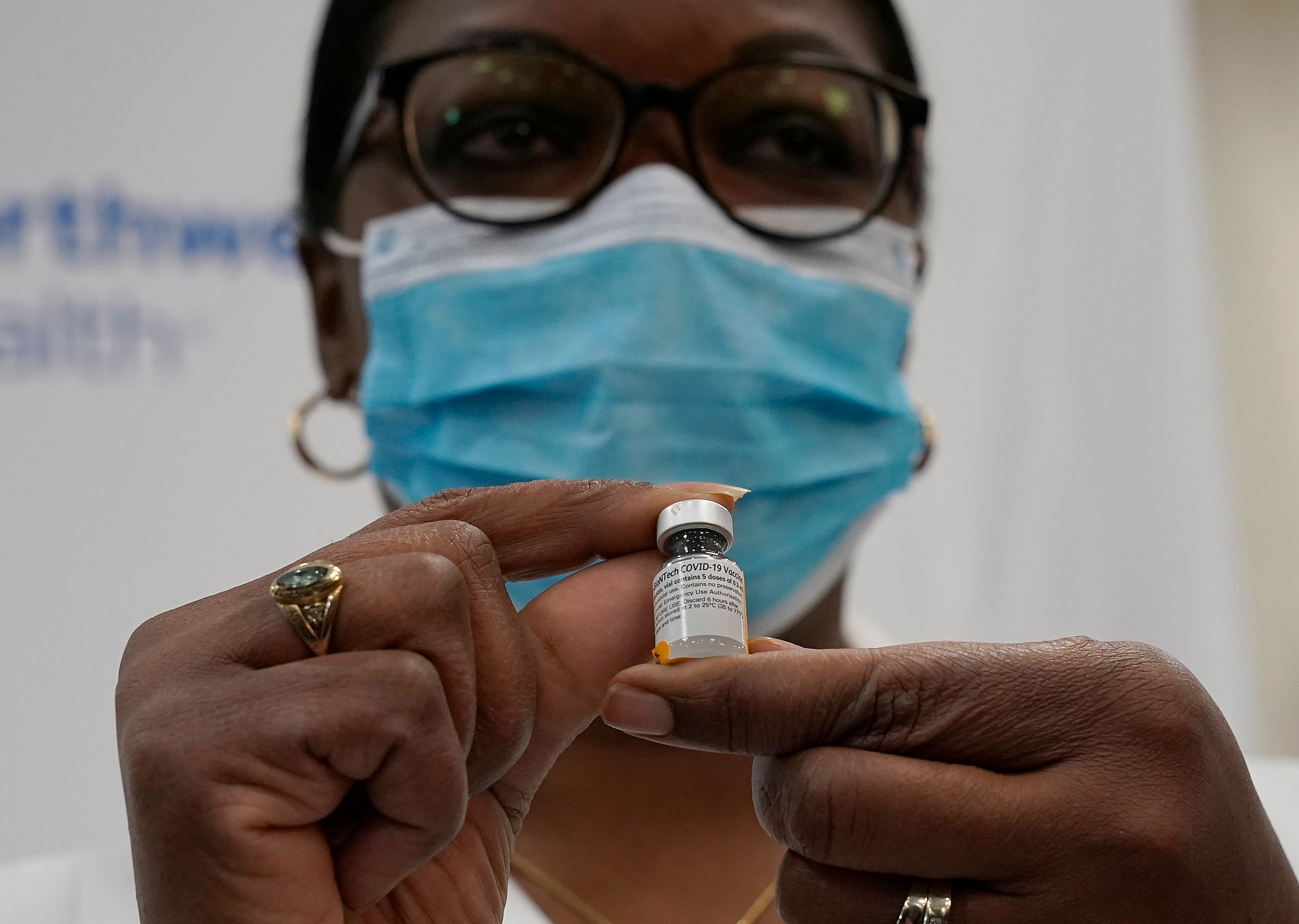 The Pfizer vaccine. Photo: Timothy A. Clary/AFP via Getty Images