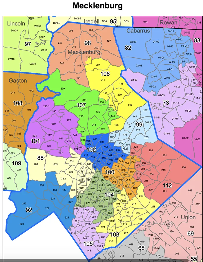 N.C. House of Representatives Maps for Mecklenburg 2022