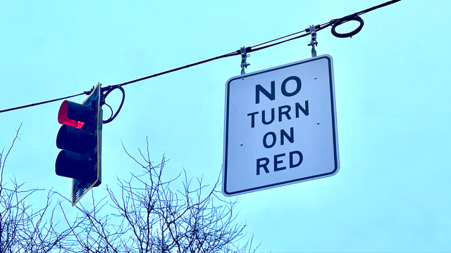 no turn on red