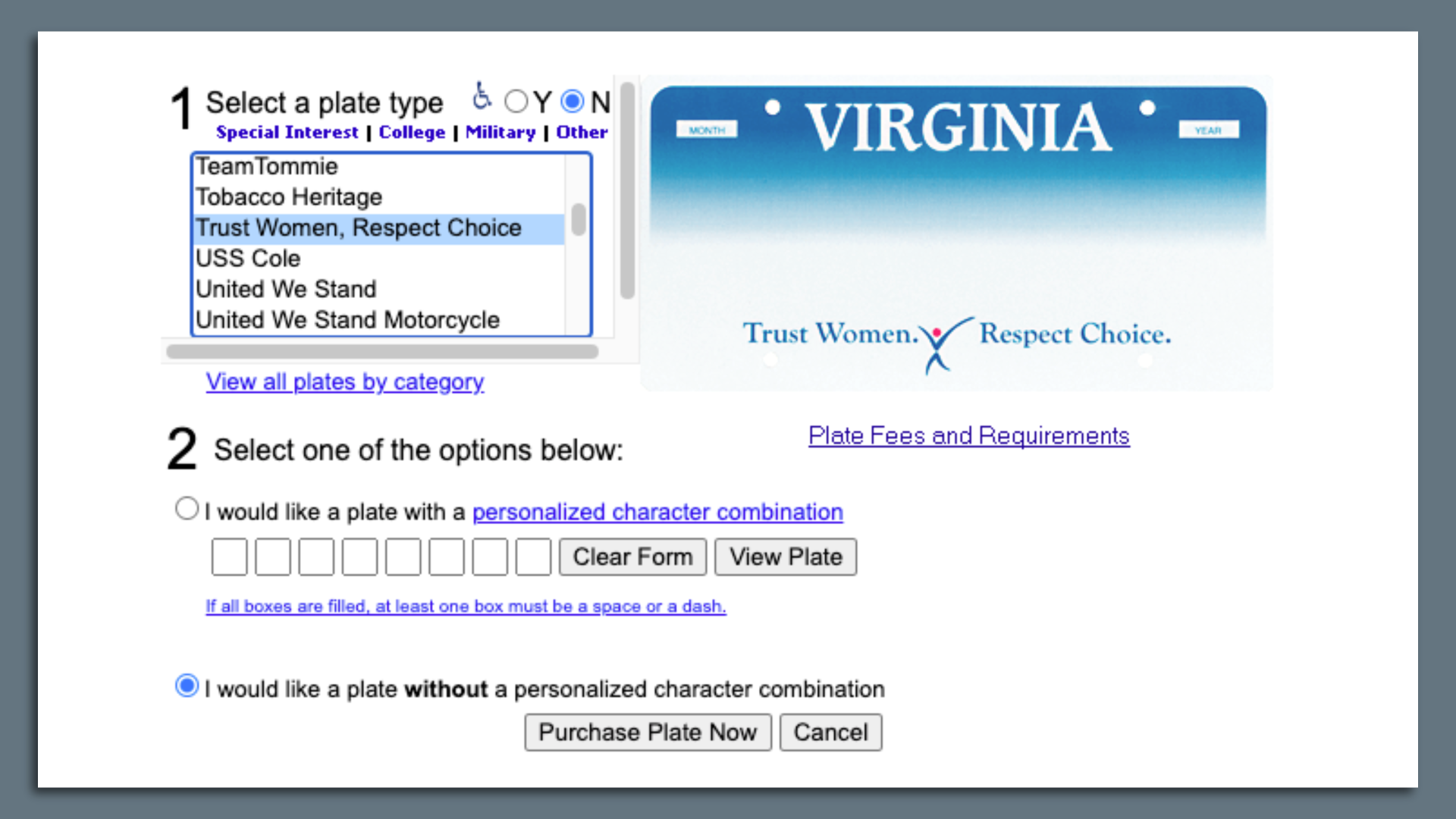 screen grab showing the license plate