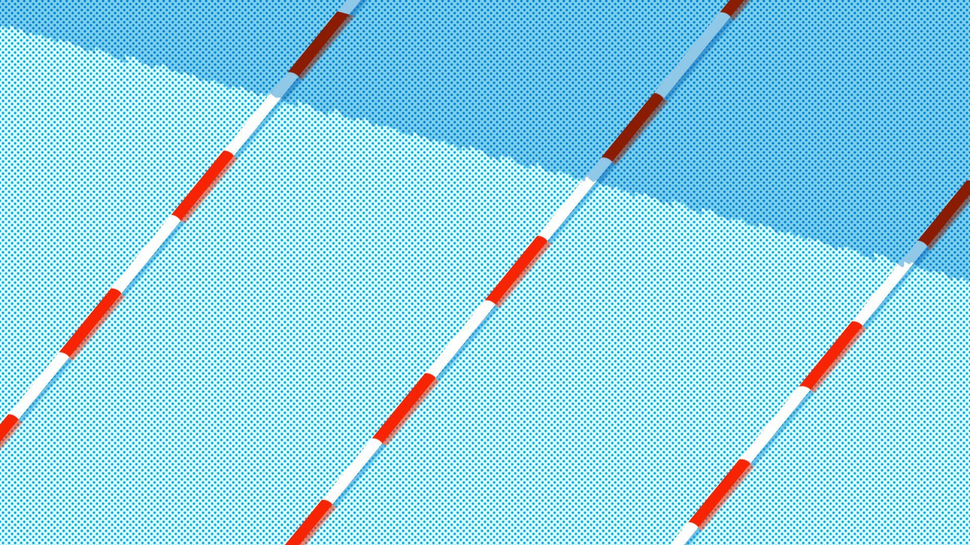 Illustration of Olympic swim lanes