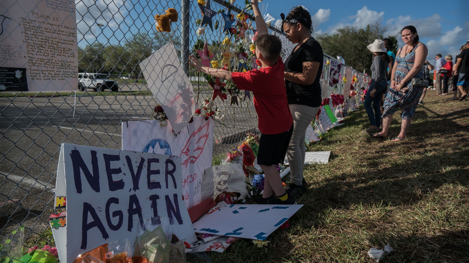 Memorials at Stoneman Douglas High School