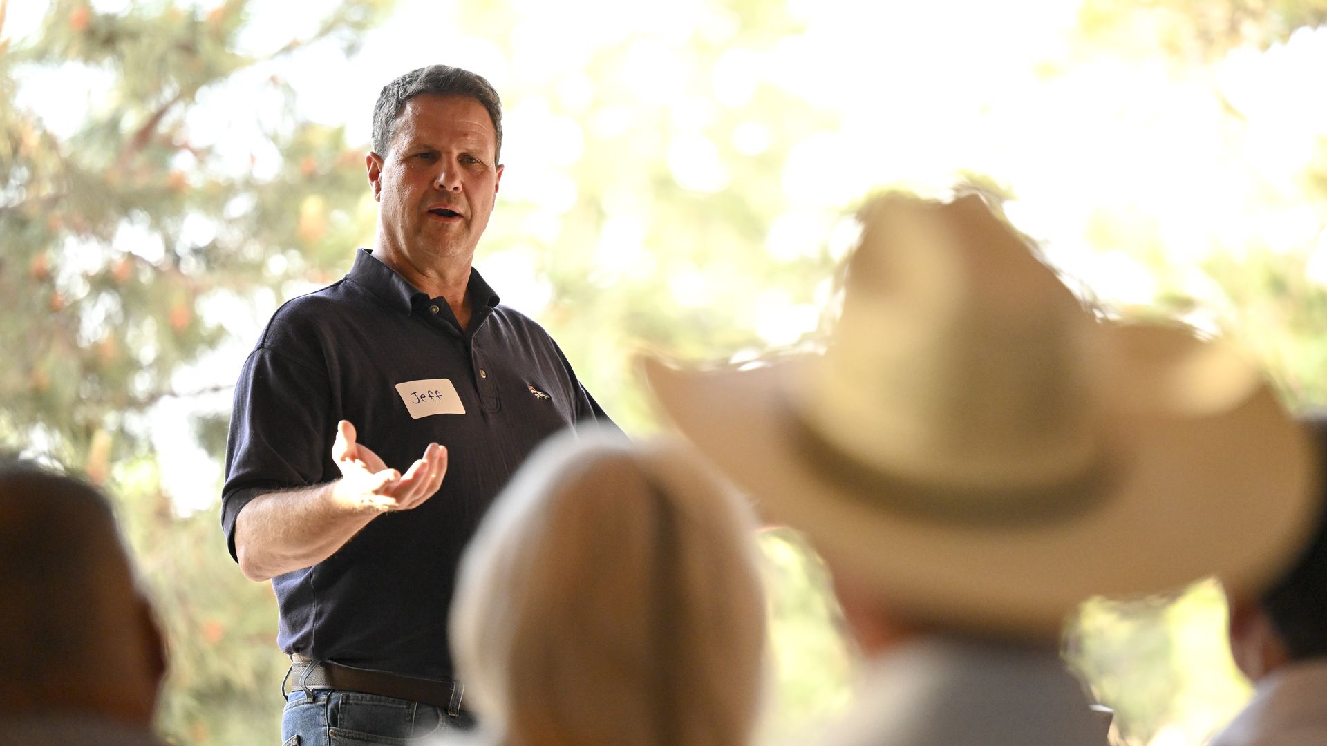 U.S. Rep Jeff Crank on the campaign trail in 2024. Photo: AAron Ontiveroz/The Denver Post via Getty Images