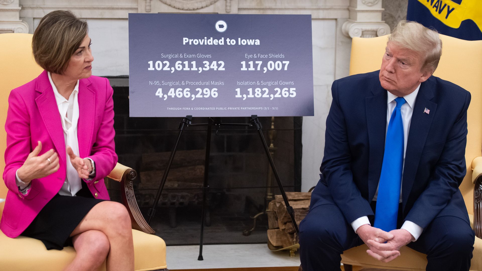 Iowa Governor Kim Reynolds meets with Trump in May.