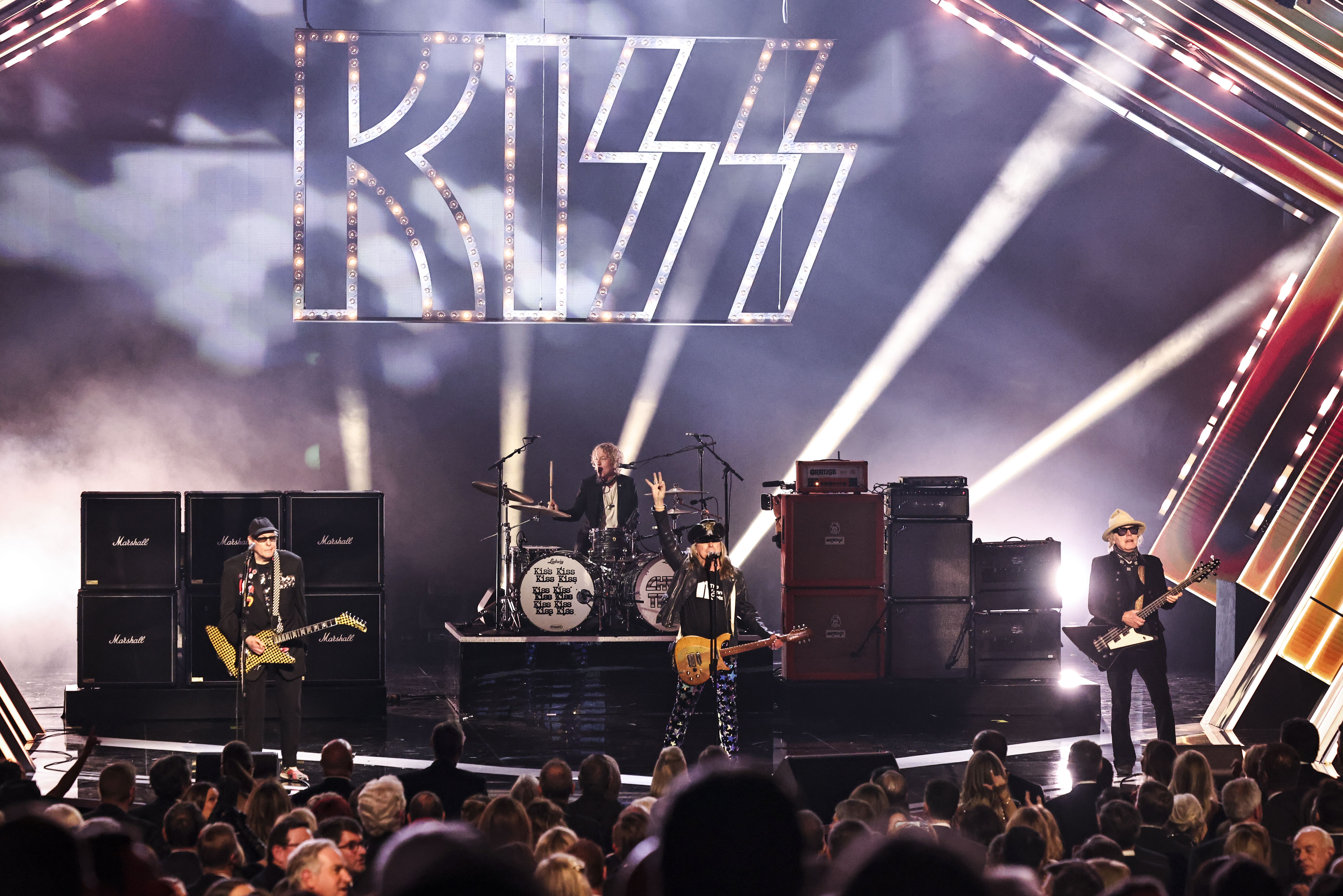 WASHINGTON - DECEMBER 23: Pictured: Cheap Trick performs at THE 48TH ANNUAL KENNEDY CENTER HONORS, which will broadcast Tuesday, Dec. 23 (8:00-10:30 PM, ET/PT). (Photo by Mary Kouw/CBS via Getty Images)