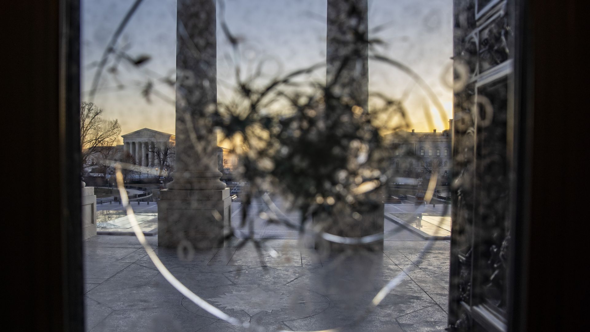 Photo of a cracked glass