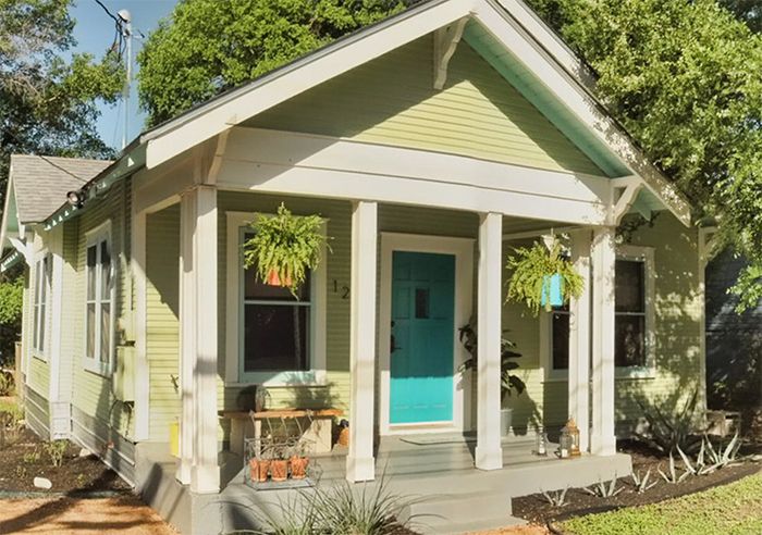 home-with-teal-door