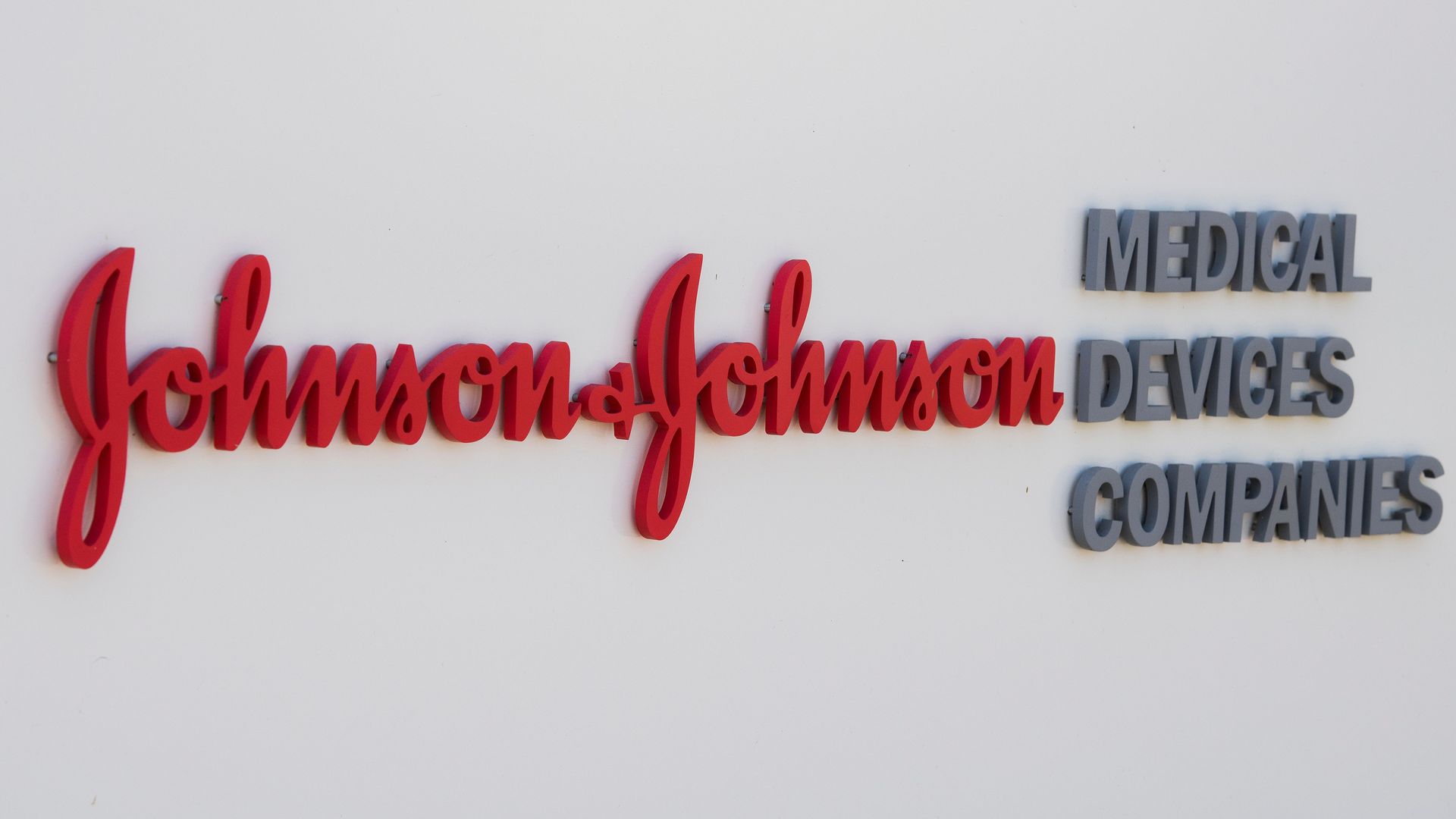 Johnson and Johnson logo on a building