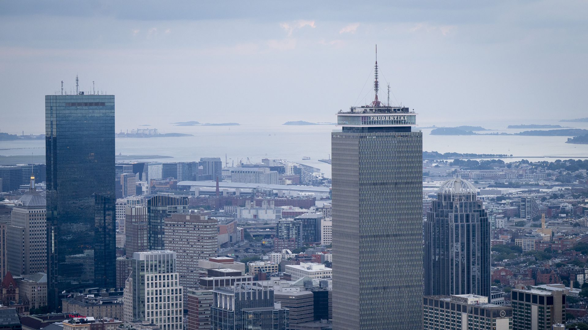 Boston skyline with the Prudential Tower visible