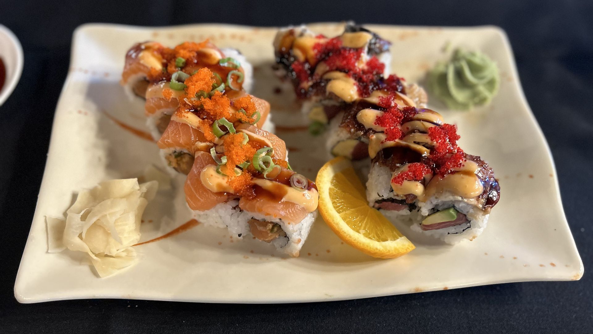 Jackson Bistro's Crazy Salmon and Sexy Ben rolls.