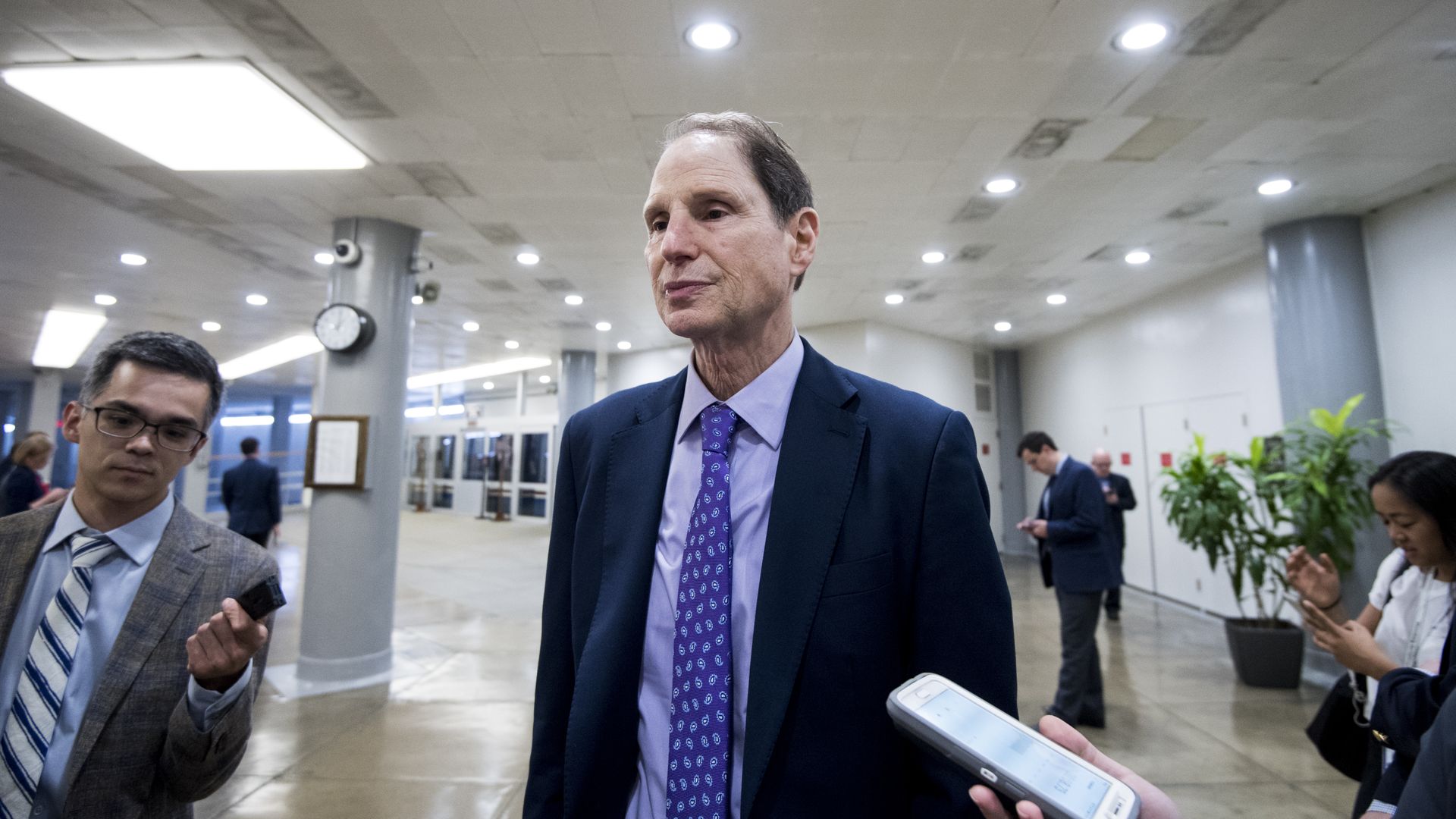 Sen. Ron Wyden looks mad
