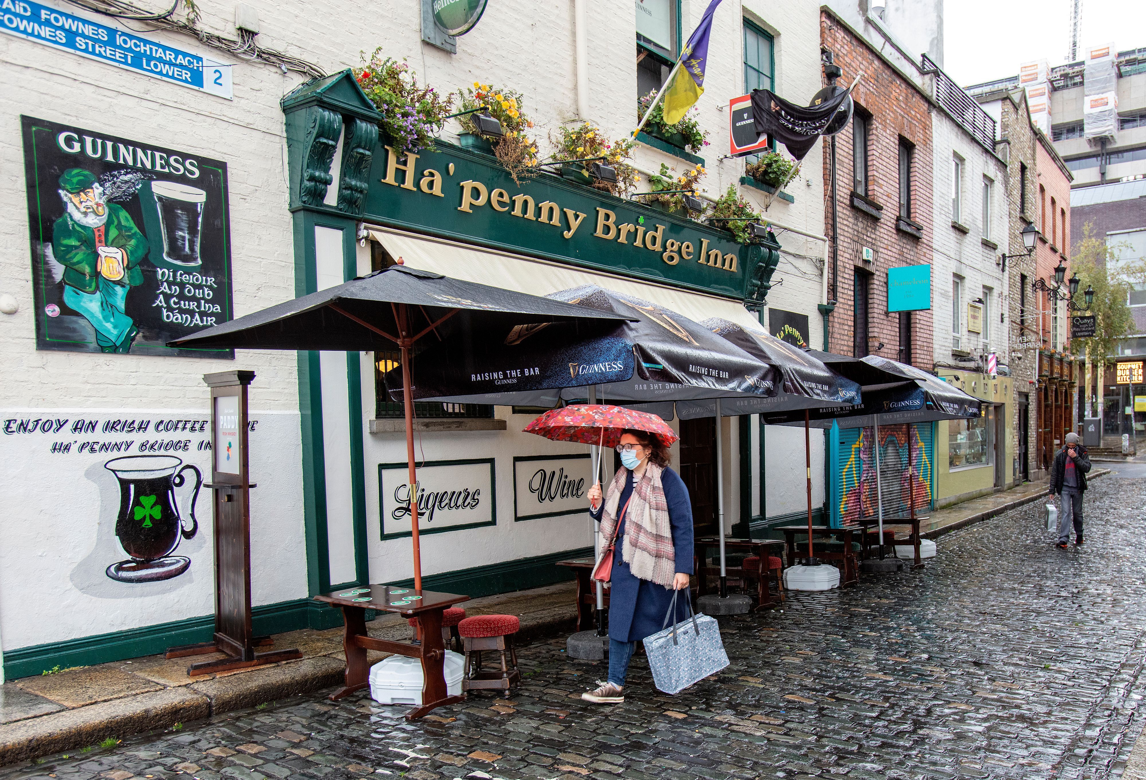 A pub in Dublin on Oct. 19, after Ireland announced tough coronavirus measures