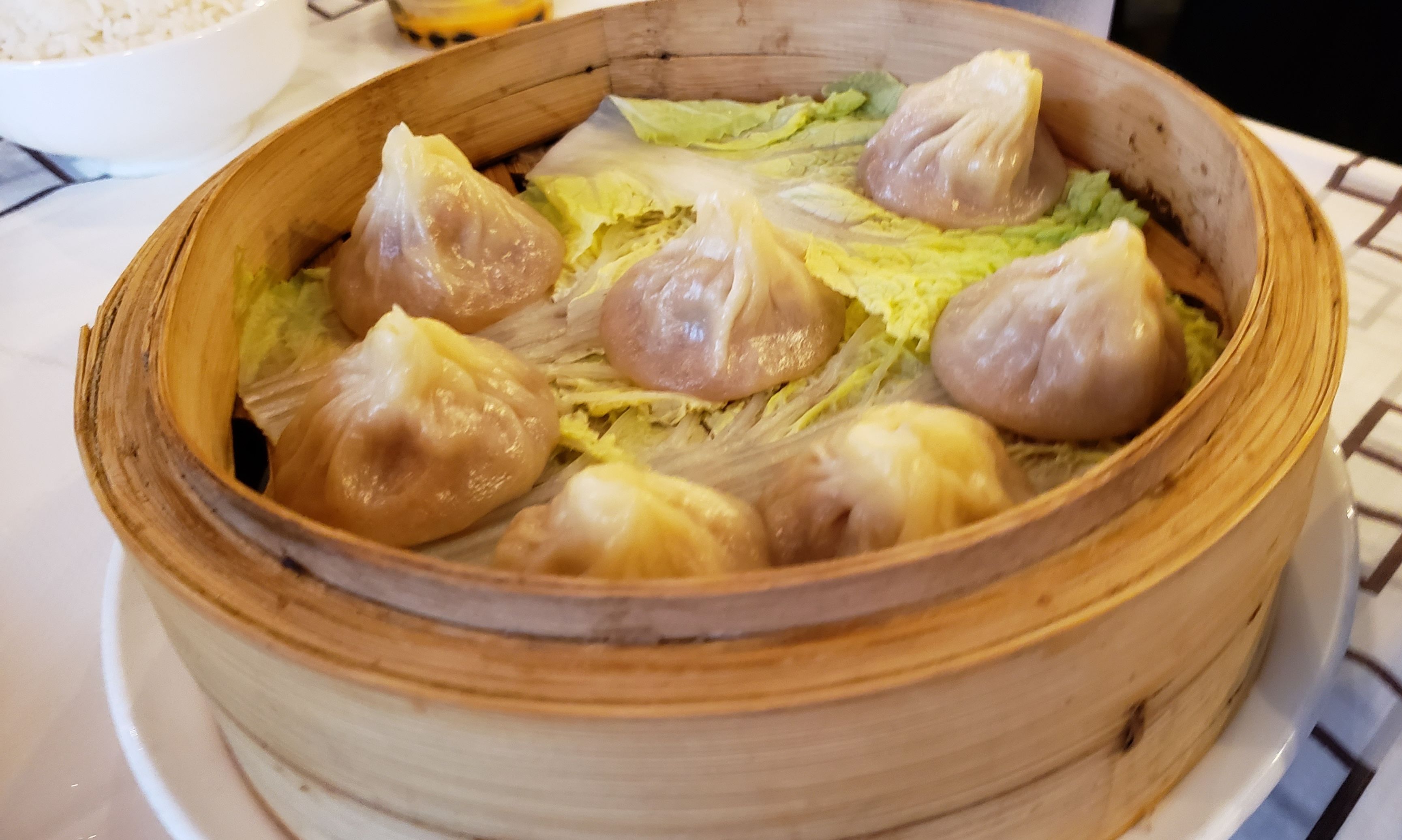 dumplings in a steamer