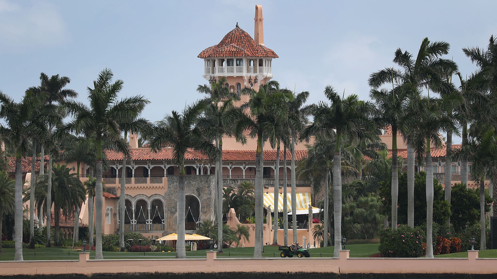A view of Mar-a-Lago from the water