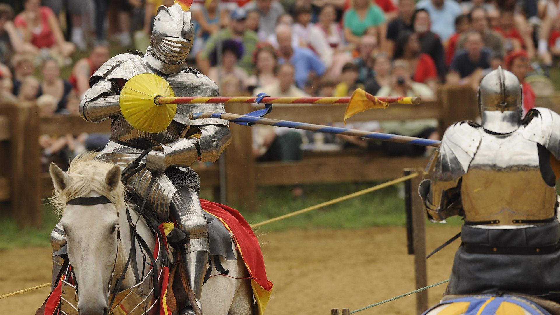  A jousting presentation during the annual Maryland Renaissance Festival 