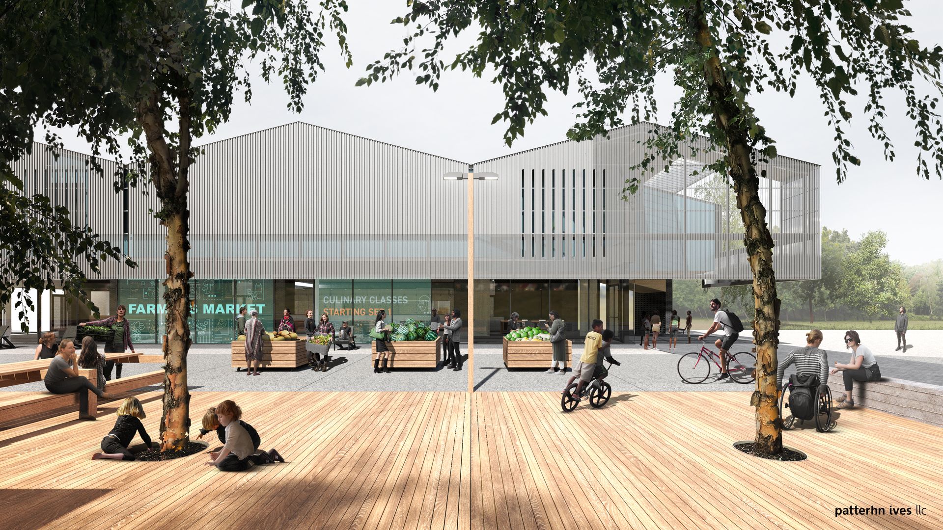 rendering of food hub