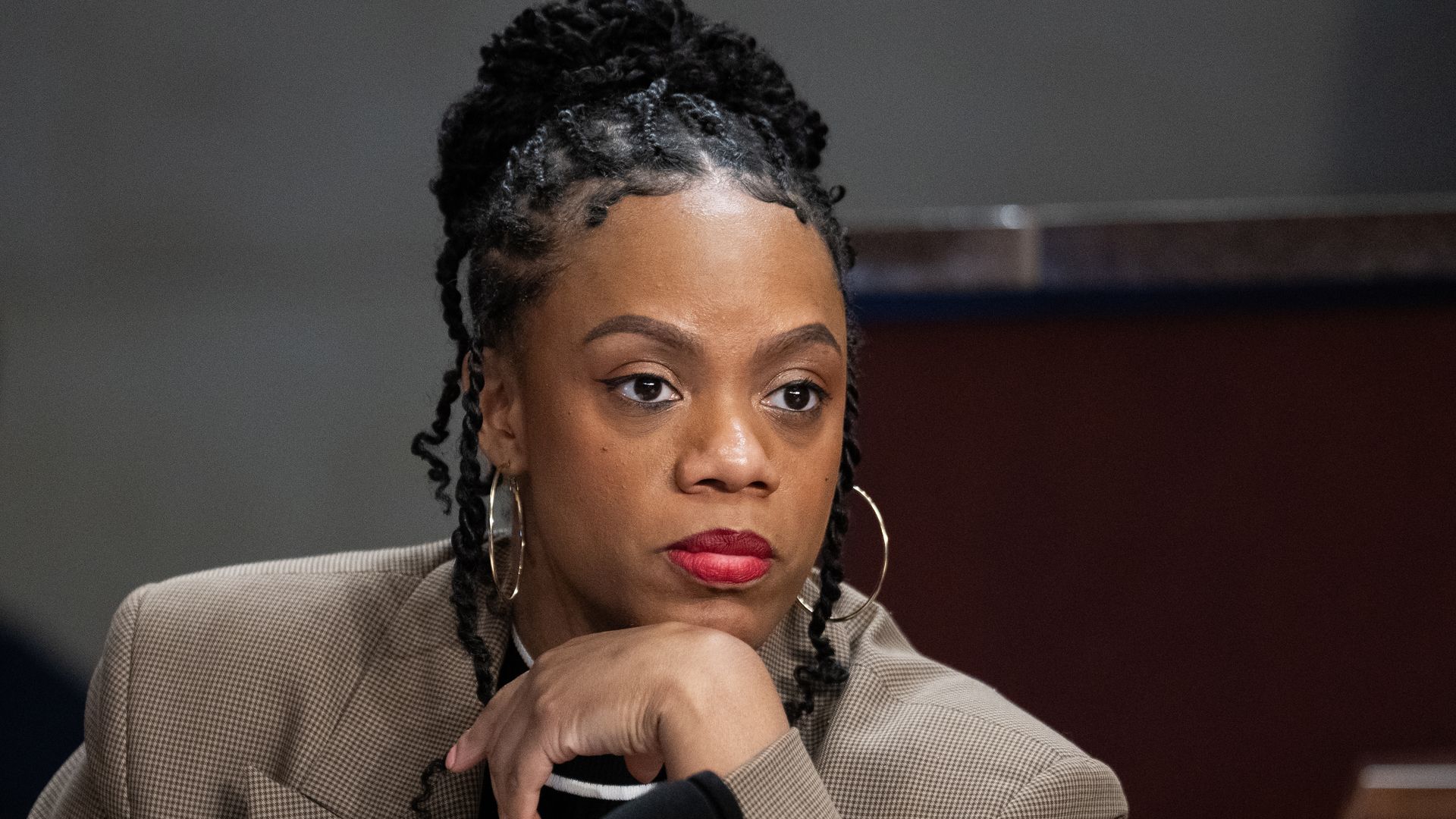 Rep. Summer Lee attends an Oversight Committee markup on Jan. 21. Photo: Tom Williams/CQ-Roll Call, Inc via Getty Images