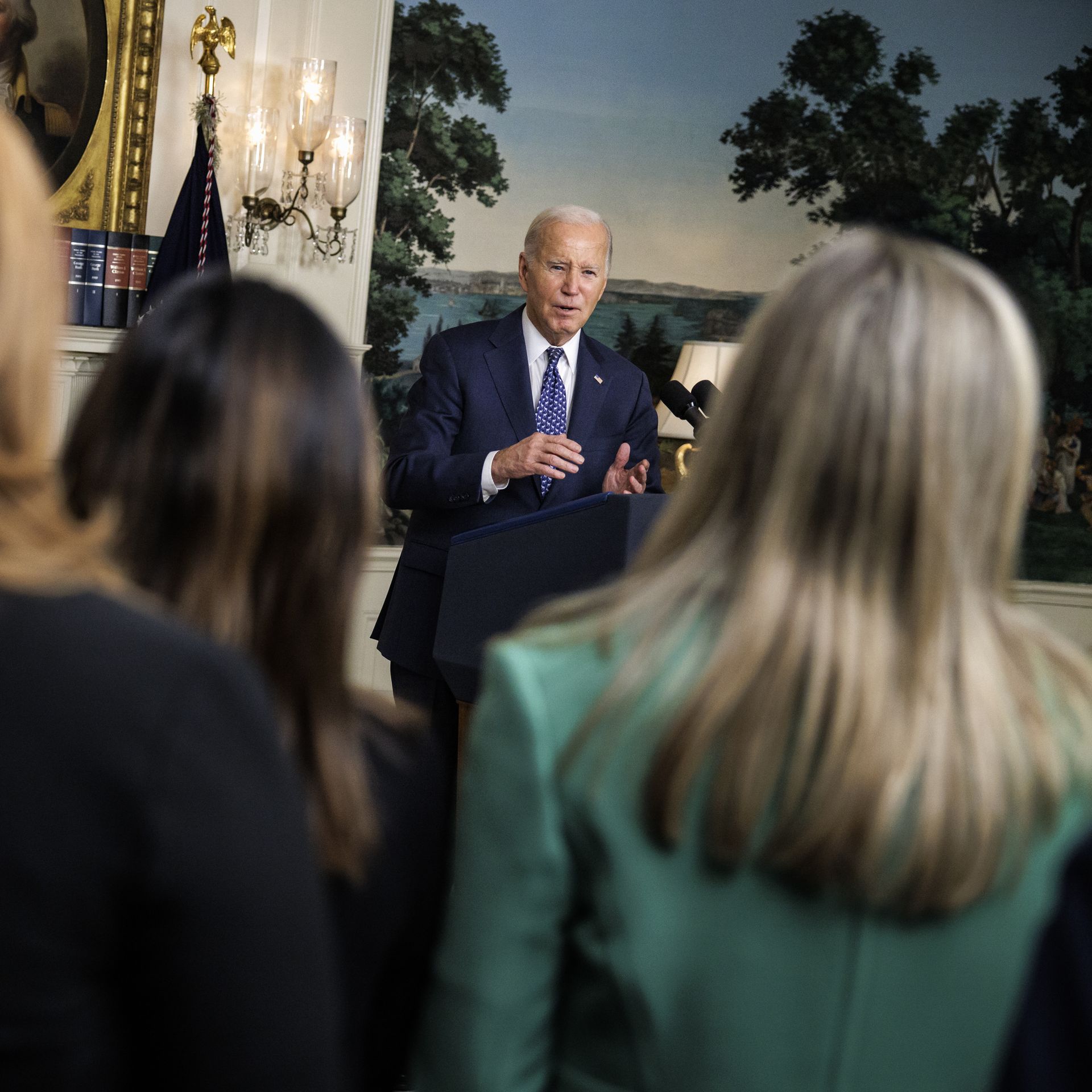 President Biden answers questions at a press conference