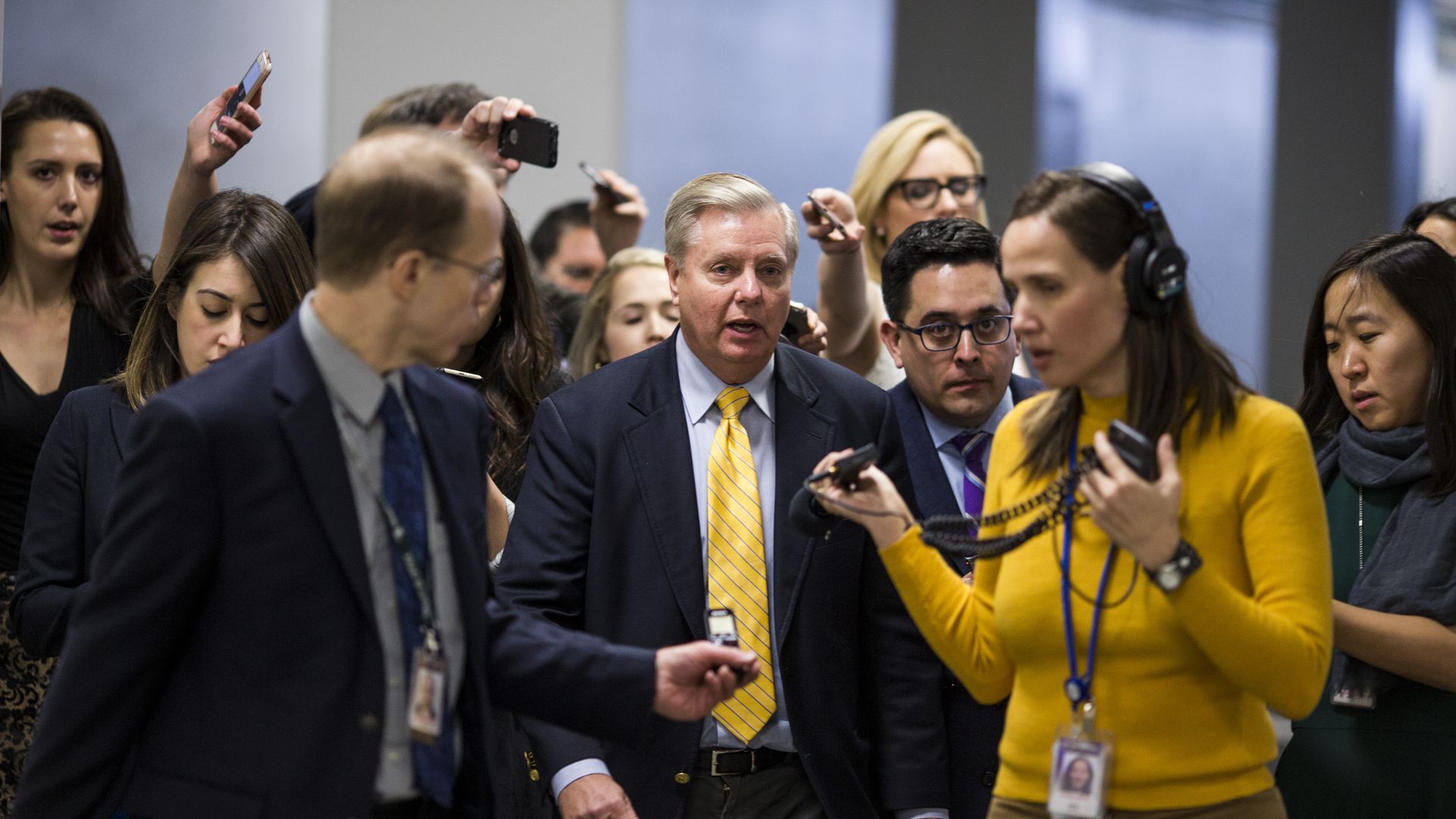 Lindsey Graham speaks to reporters last week