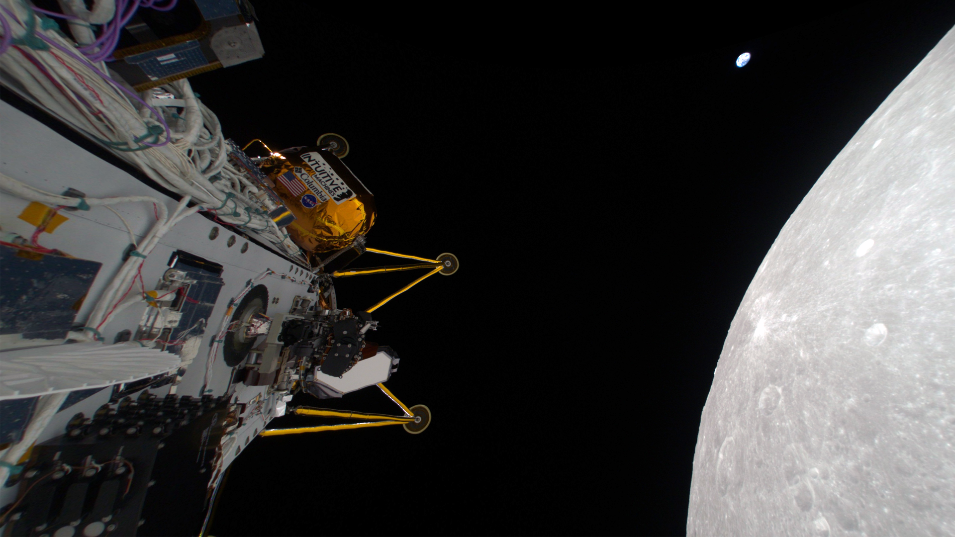 Intuitive Machine's IM-2 lander orbits the moon