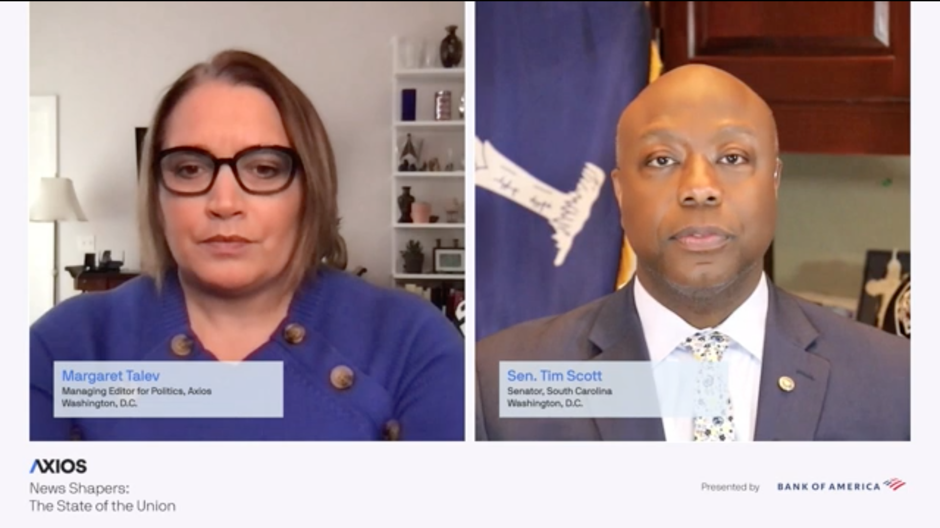 Margaret Talev and Sen. Tim Scott