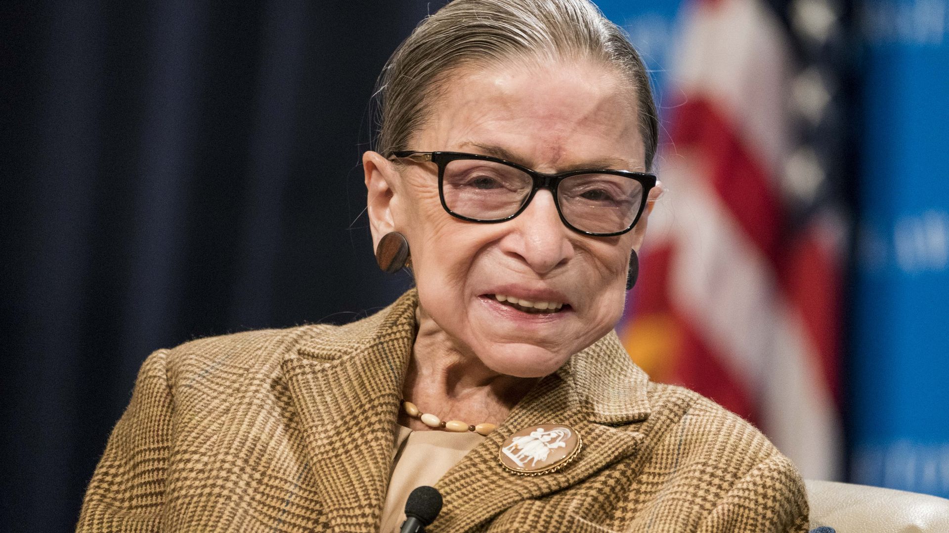 Former Supreme Court Justice Ruth Bader Ginsburg speaking in February.