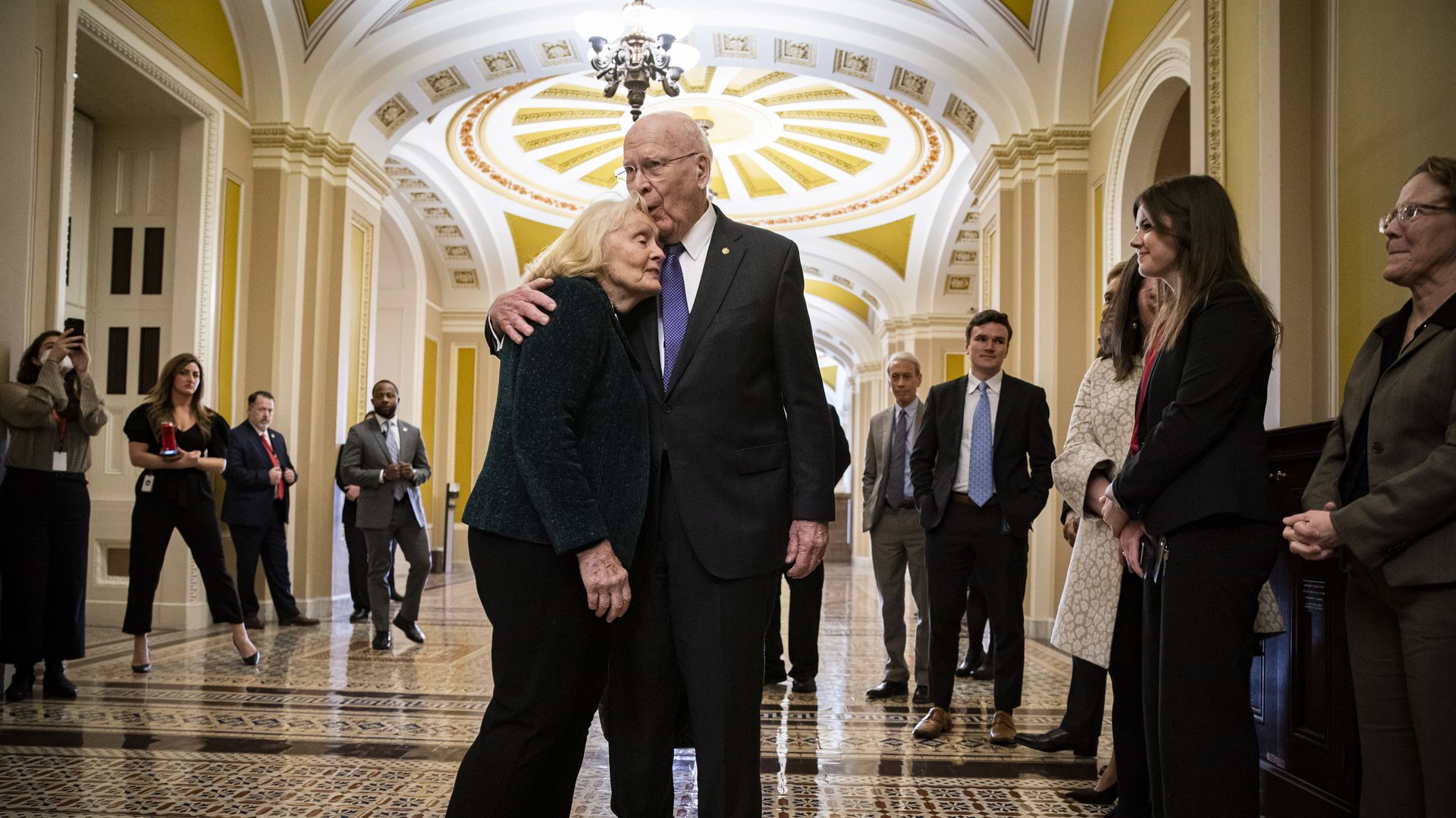 Pat Leahy and his wife