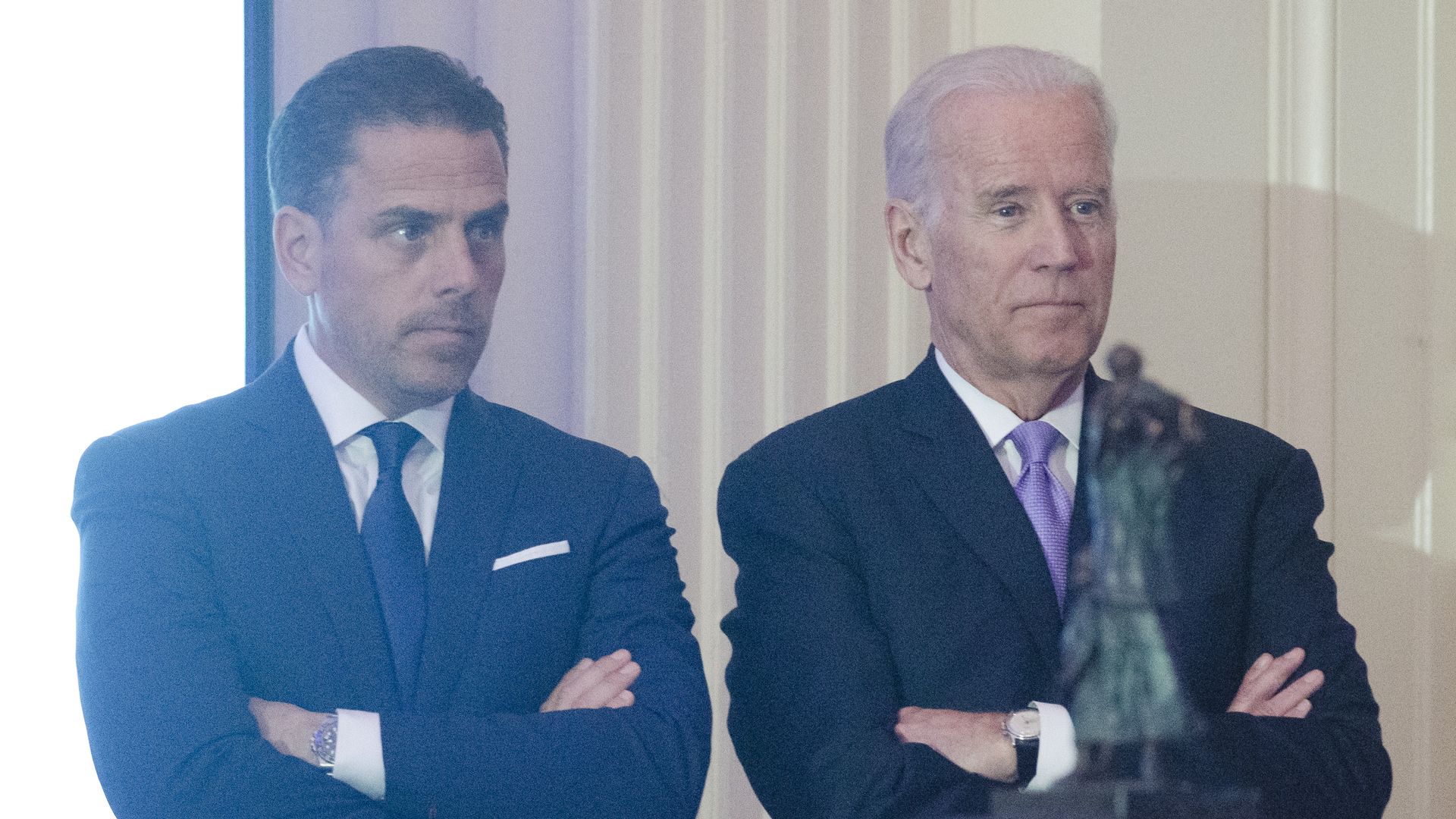 Former Vice President Joe Biden and his son Hunter Biden