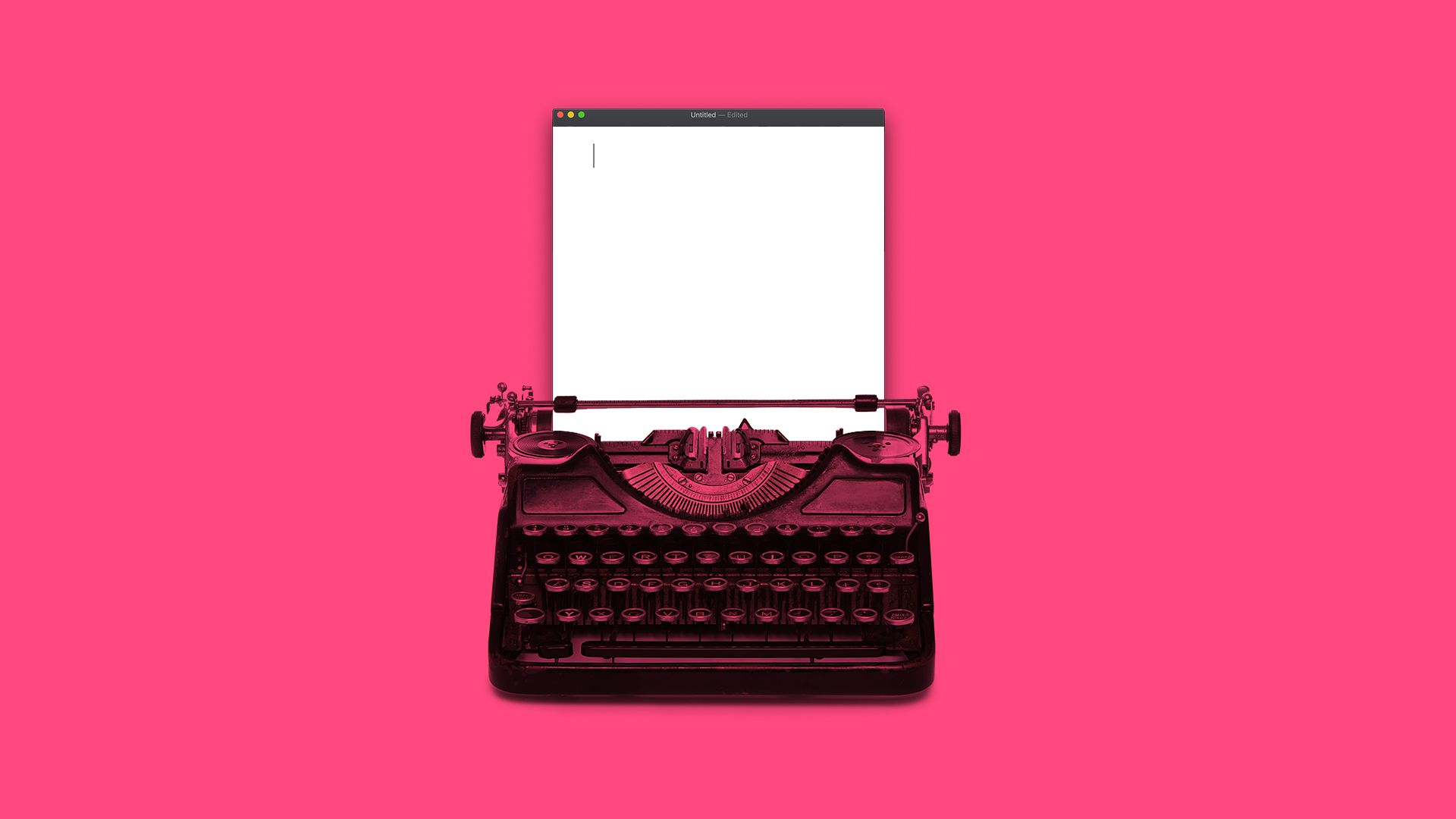 Illustration of typewriter