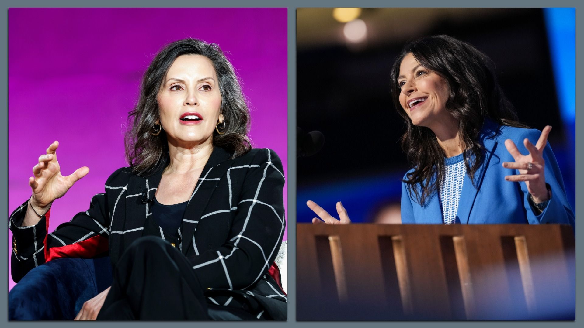 Gov. Gretchen Whitmer, left, and Attorney General Dana Nessel.