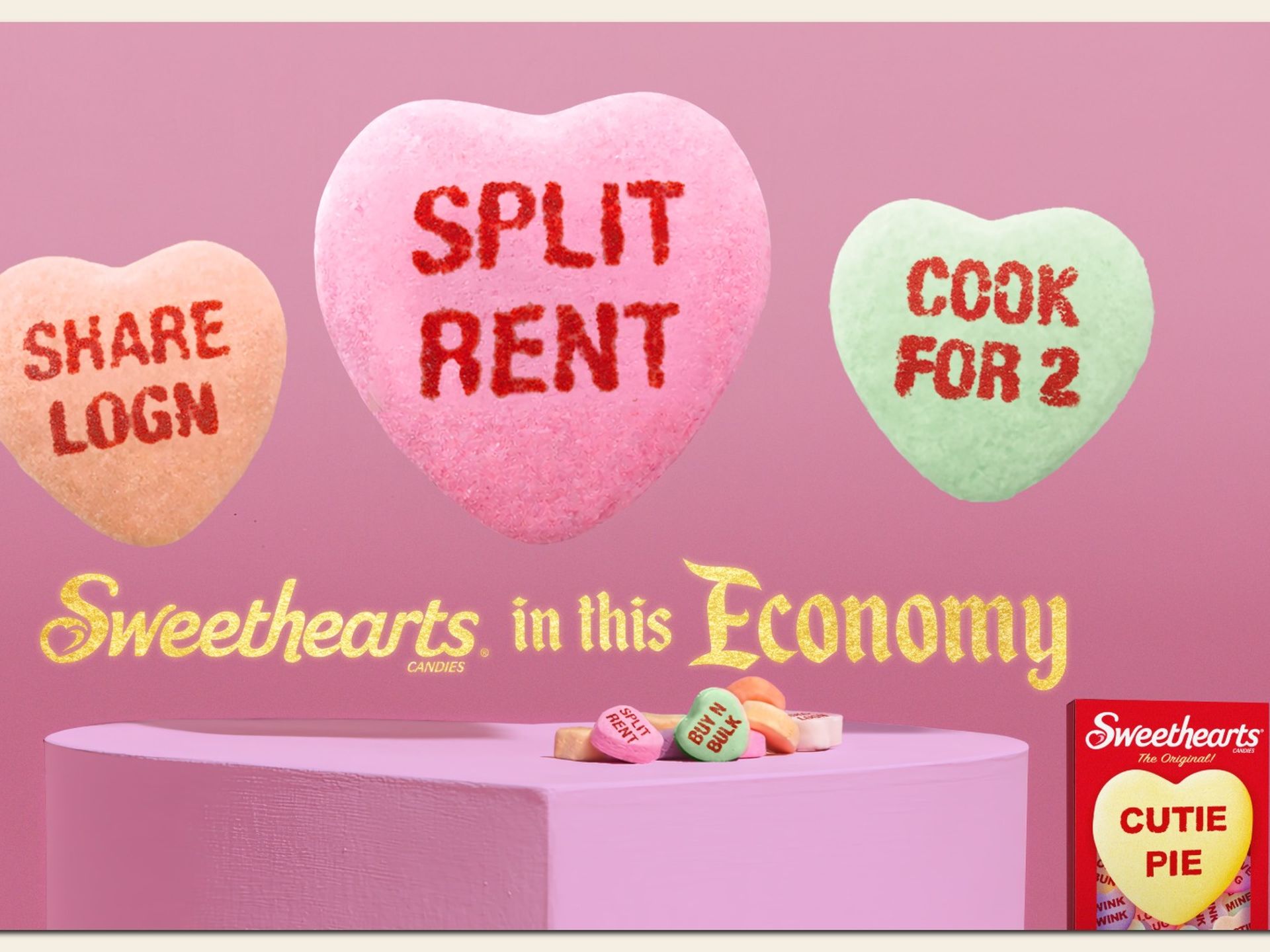 Sweetheart candies' latest Valentine's message: 