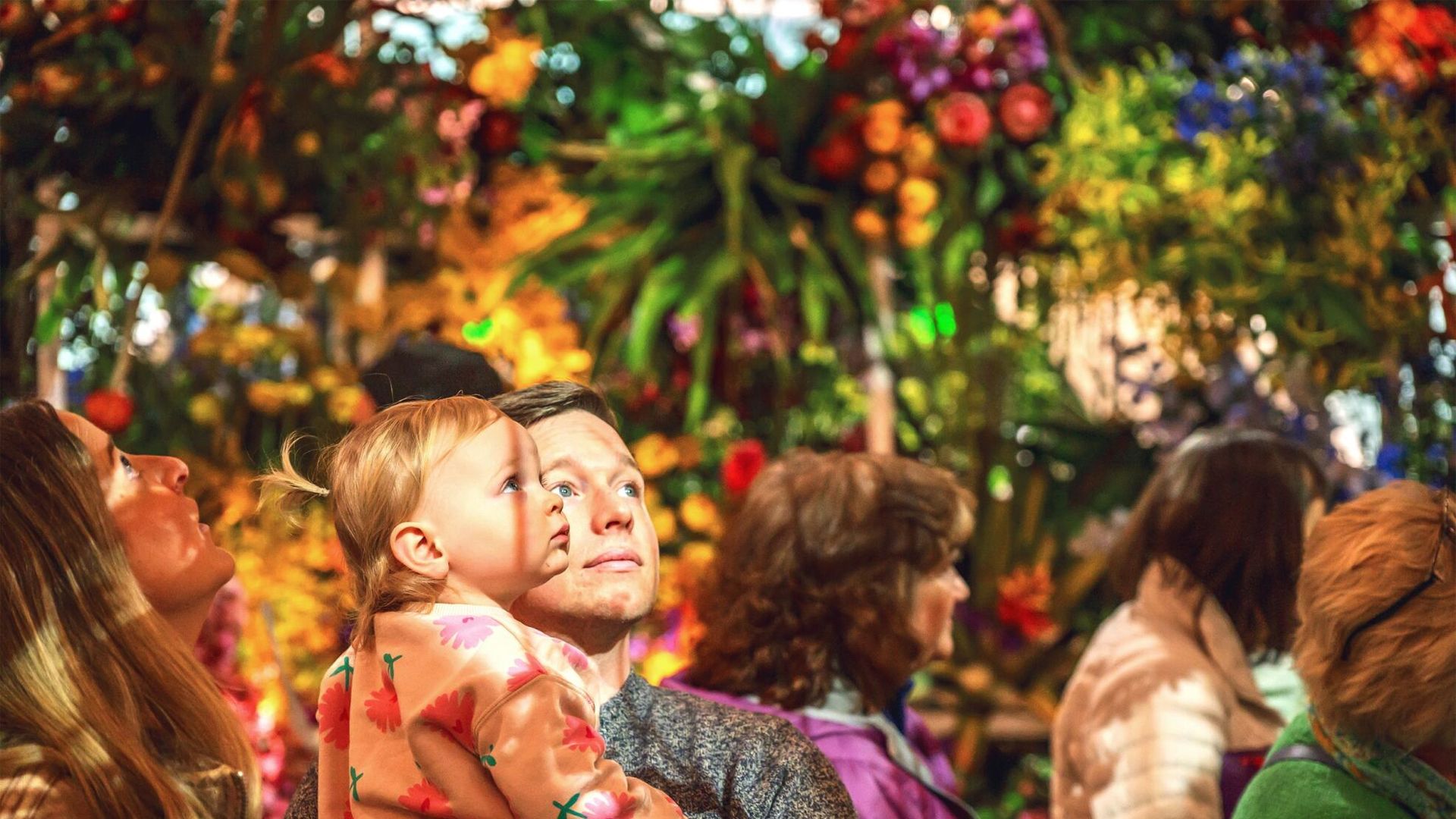 Visitors at the Philadelphia Flower Show.