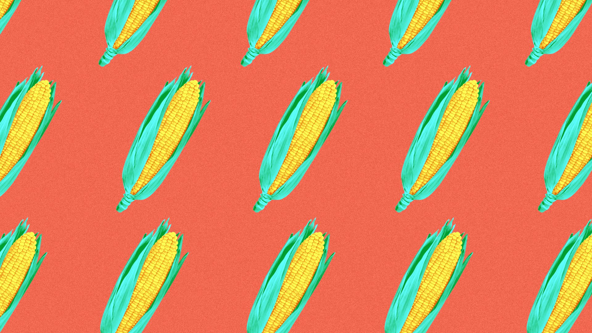 Illustration of a pattern of ears of corn.