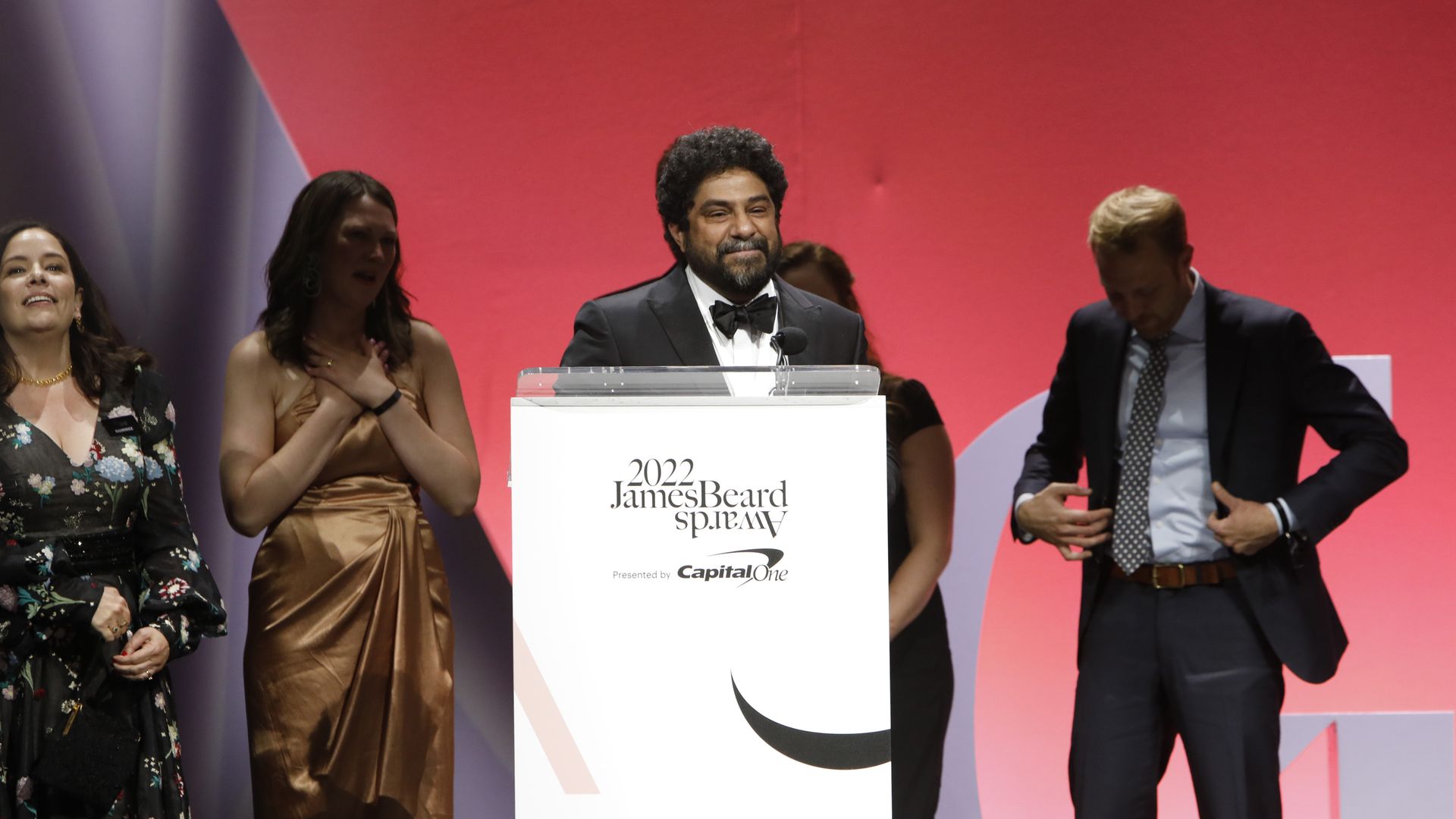CHICAGO, ILLINOIS - JUNE 13: Meherwan Irani accepts Outstanding Restaurant Award for Chai Pani during the 2022 James Beard Restaurant and Chef Awards at Lyric Opera of Chicago on June 13, 2022 in Chicago, Illinois. (Photo by Jeff Schear/Getty Images for James Beard Foundation )
