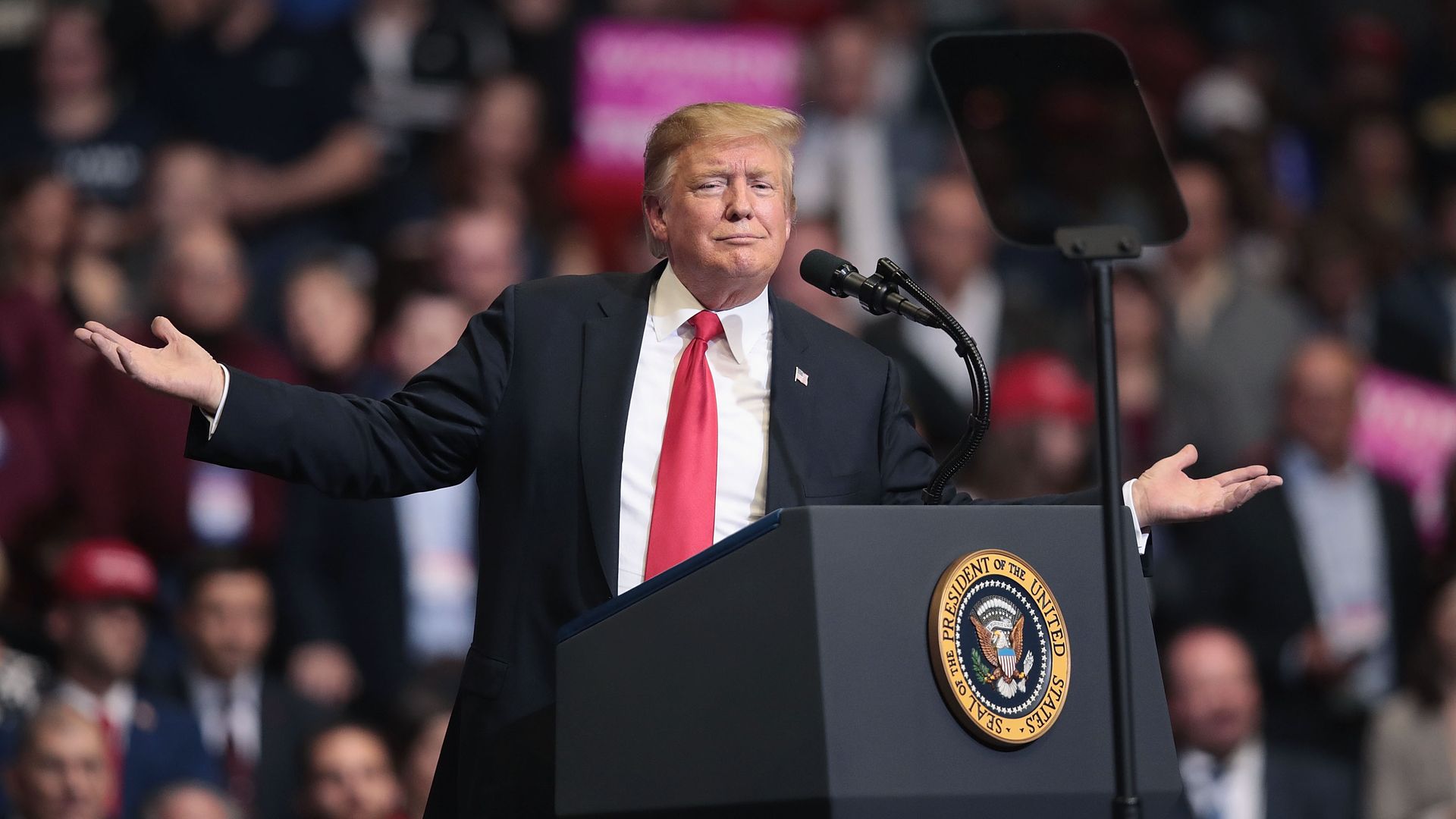 Trump at a rally in 2019. Photo: Scott Olson/Getty Images