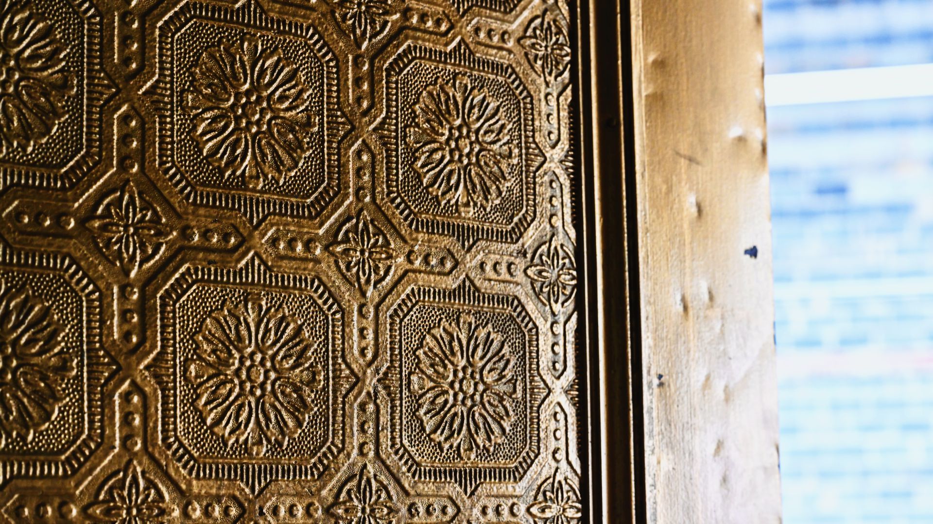A close up of detail inside the Masjid Muhammad