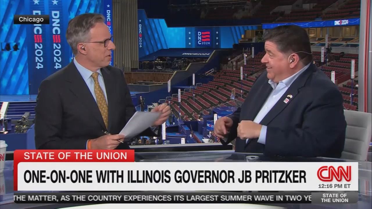 Illinois Gov. JB Pritzker speaks to CNN's Jake Tapper in Chicago.