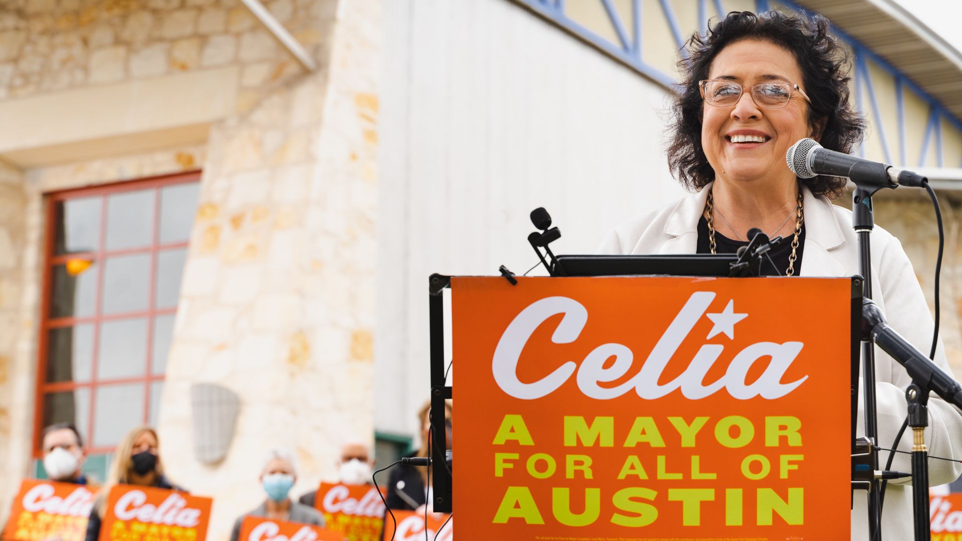 Celia Israel on the campaign trail