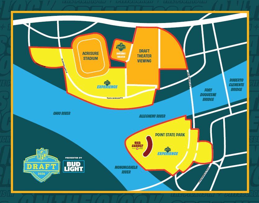 Map of NFL Draft Campus for Pittsburgh 2026