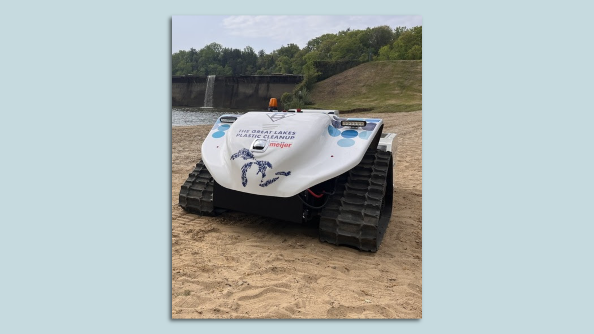 The BeBot that will be patrolling Belle Isle Beach. Photo: Courtesy of the city of Detroit