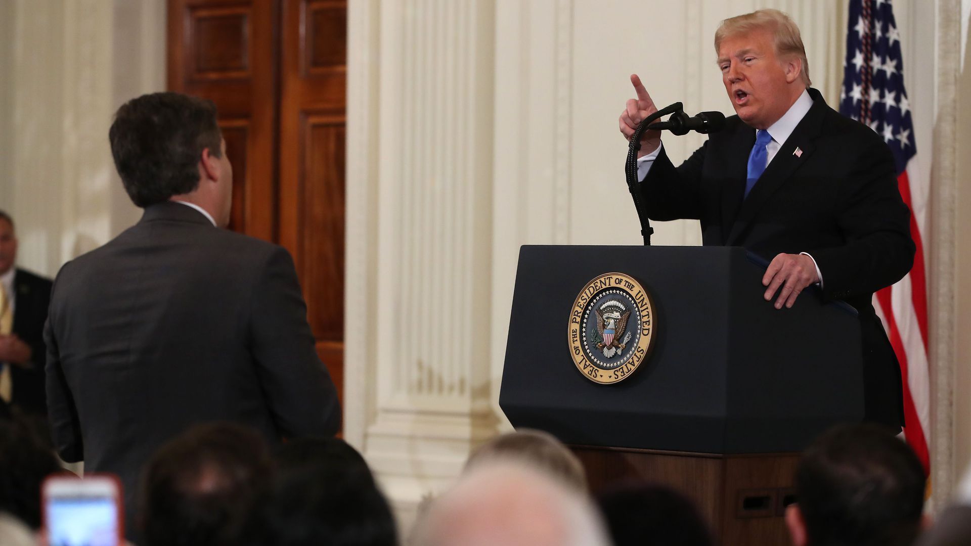 President Trump criticizes CNN reporter Jim Acosta on Wednesday