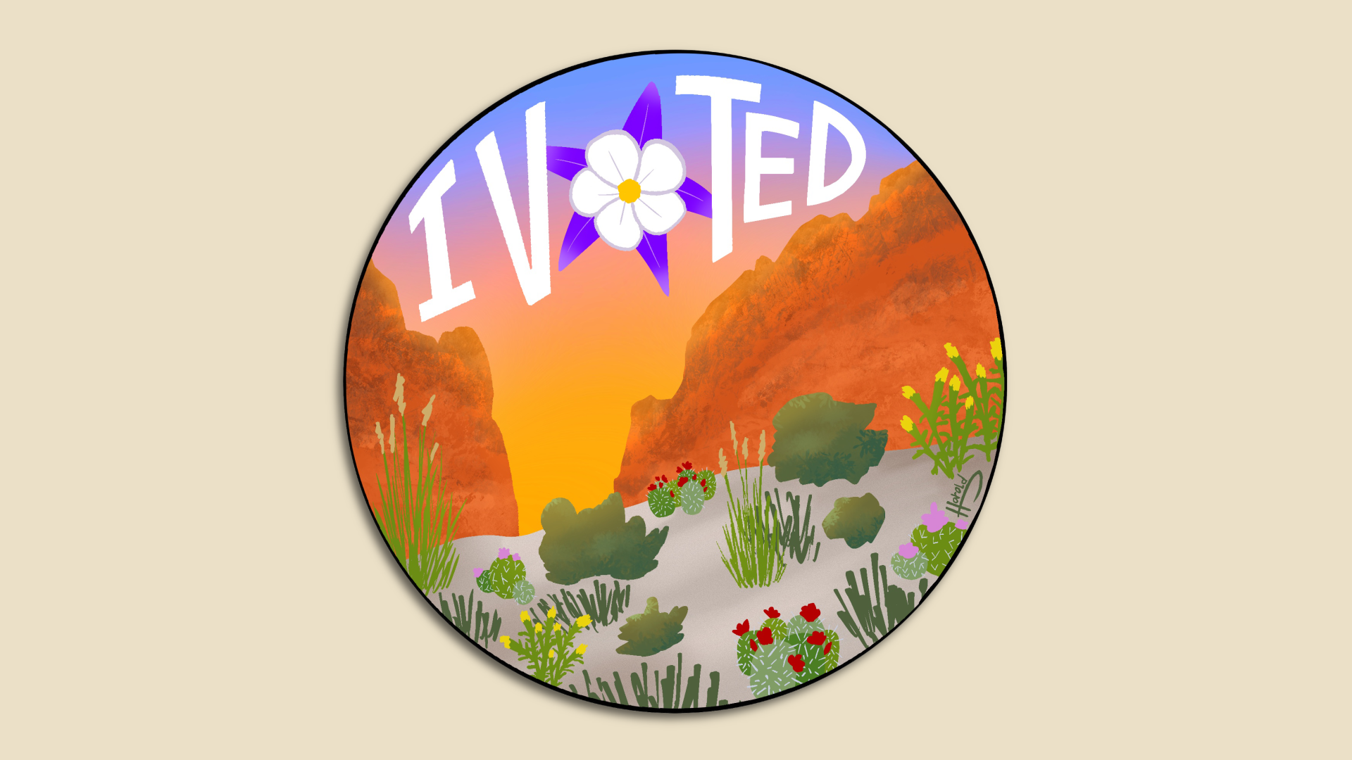 Colorado's I voted sticker