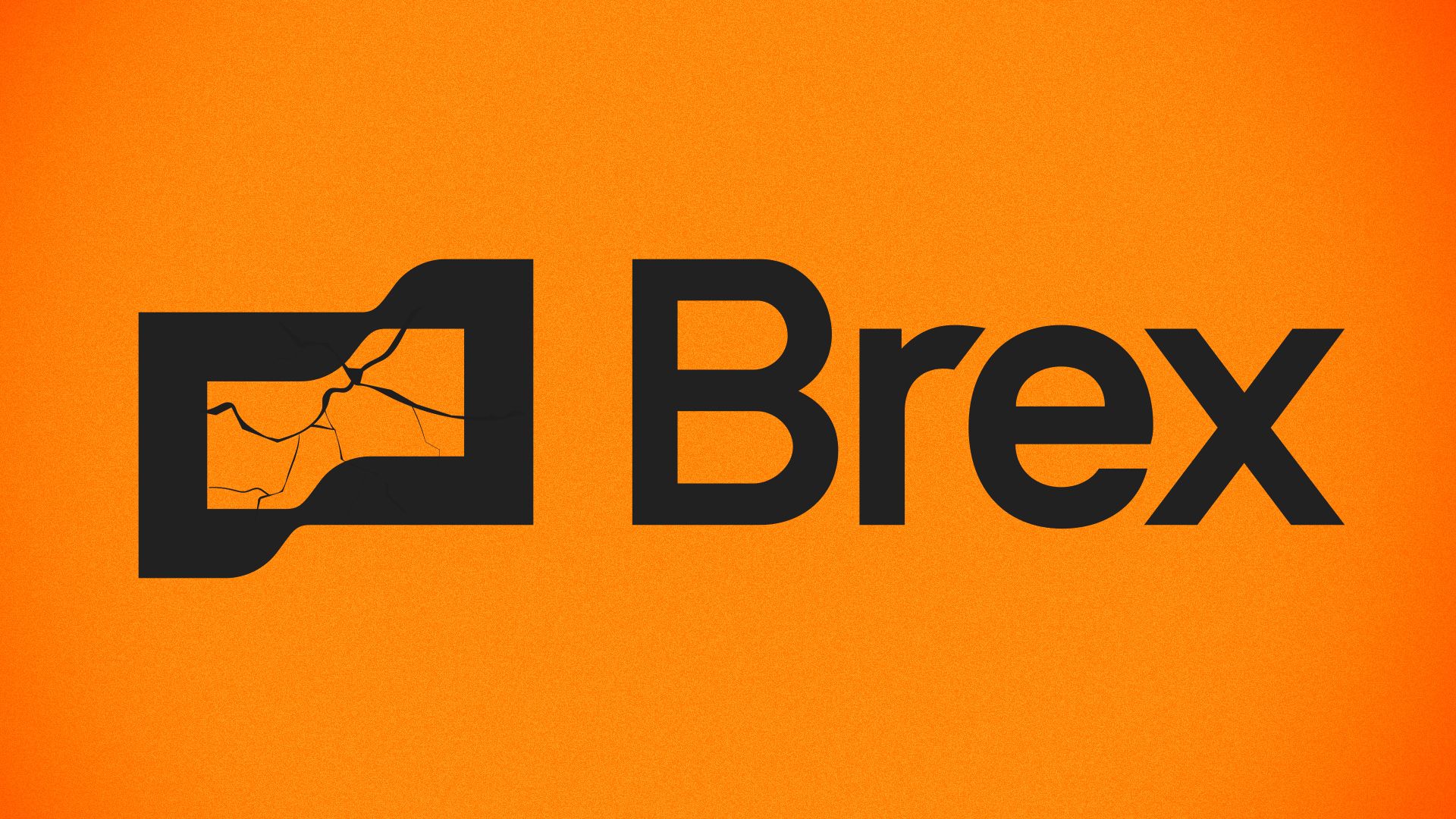 Illustration of the Brex logo with the symbol cracking up. 